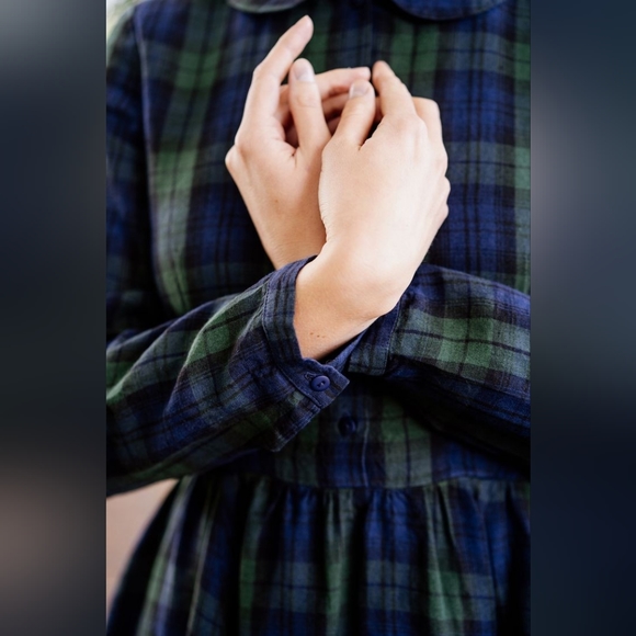 Son de Flor medium long sleeve tartan dress - Picture 5 of 7